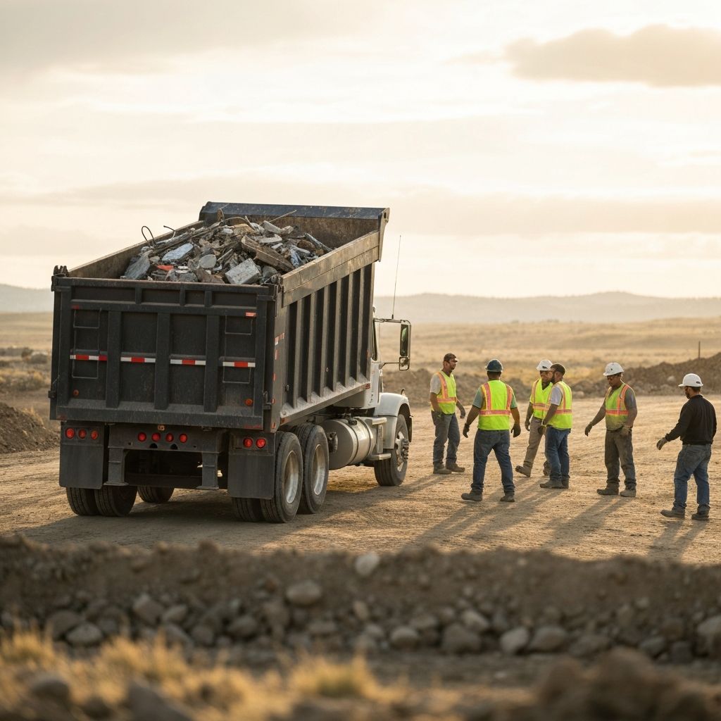Commercial jobsite cleanup and debris hauling